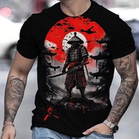 Anime japonais pour samouraï 3D imprimé T-shirt décontracté à manches courtes pour hommes femmes et enfants nouveau pull surdimensionné hauts à la mode