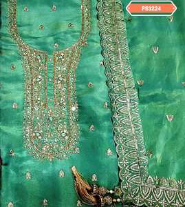 Diseñador moderno sin coser bordado a mano hermoso ajuste tradicional moda india-trajes delanteros para ocasiones de fiesta - Product Image 1