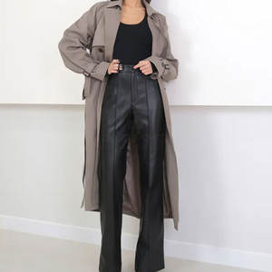 Pantalones de Cuero para Mujer de Alta Calidad 2025, Transpirables, de Cintura Media, con Frente Plano, Cómodos, al por Mayor, Último Estilo - Product Image 5