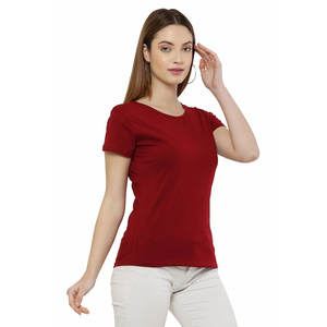 เสื้อยืดผ้าฝ้ายคุณภาพสูงสำหรับเด็กผู้หญิงคอกลมสั่งทำโลโก้100% สำหรับผู้หญิง - Product Image 4