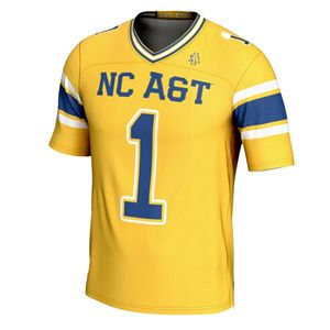 Maillot de football personnalisé NC A & T Aggies jaune Vêtements de sport personnalisés unisexe numéro 1 - Product Image 2