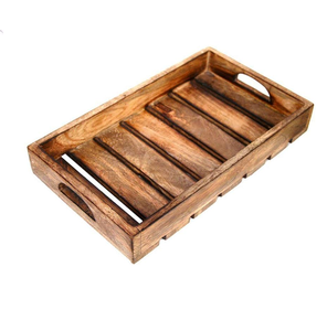 Único plato de madera marrón bandeja de café Hotel bandeja de té de madera mejor calidad artículos para servir precio barato - Product Image 2