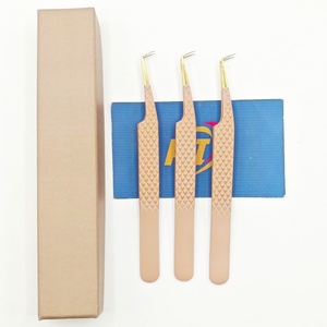 Pinzas para Pestañas de Volumen Mega Volumen, Color Personalizado 0.07, Fabricación de Pestañas, Acero Inoxidable Antiestático, Venta al por Mayor - Product Image 3