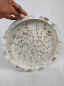 Bandeja con incrustaciones de nácar personalizada con patrones de conchas brillantes, perfecta para la exhibición de la mesa de comedor y el uso de regalos al por mayor - Product Image 4