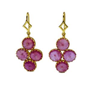 Argent Sterling 925 Plaqué or fait Sur Commande Fournisseur Grossiste À La Main Unisexe Femme Faible QUANTITÉ MINIMALE DE COMMANDE rubis Multi Pierres Précieuses Boucles D'oreilles - Product Image 1