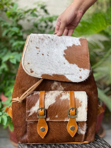 Vente chaude Mode Style Peau De Vache Ordinateur Sac À Dos Sac Femmes Plein Grain Véritable Vache En Cuir Véritable Ordinateur Portable Sacs À Dos pour Hommes - Product Image 5