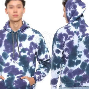 Vente en gros de sweats à capuche pour hommes, personnalisés avec broderie de patch, d'hiver, coupe oversize, effet usé, délavé à l'acide, en polyester/coton épais - Product Image 6