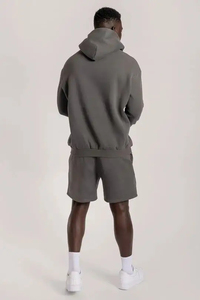 Último diseño Durable Oem Service Hoodies & Shorts Set Streetwear Full Zip-up Hoodie and Shorts 2 Pcs Hoodies - Product Image 3