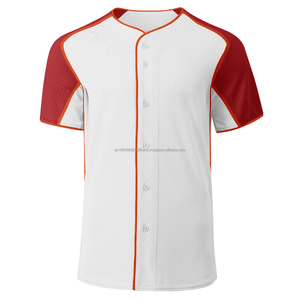 Jersey de béisbol y softbol transpirable de secado rápido para camisetas de béisbol negras de diseño abotonado Unisex para hombres - Product Image 1