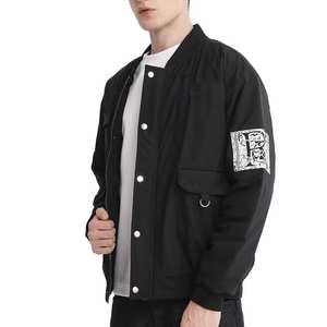 Venta al por mayor personalizada hombres chaqueta de bombardero Casual Streetwear cremallera completa chaqueta de vuelo nuevo diseño 2025 para los hombres - Product Image 3