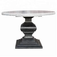 Support à gâteau de haute qualité, antique, électroplaqué, avec incrustation d'os, base en bois, base pilier, pour décorations de fêtes d'anniversaire et de mariage, prix de gros J