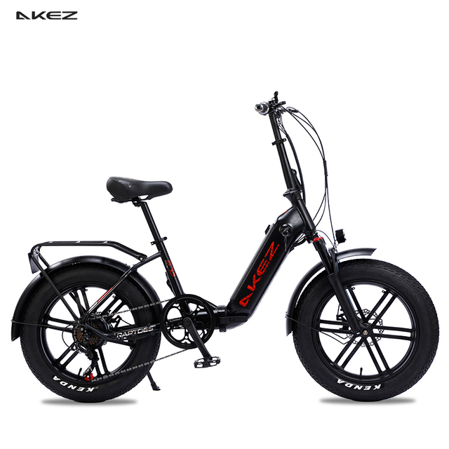 Akez 20" Foldable Electric Fat Tire Bike | 48V 10ah 500W Lightweight Commuter E-Bike | Magnesium Alloy Wheels