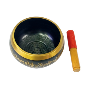 Dernier design Vente en gros Népal Bol chantant Yoga Méditation Bouddha Bol sonore Métal Aluminium Bol chantant Son Bol de guérison Décorer - Product Image 2