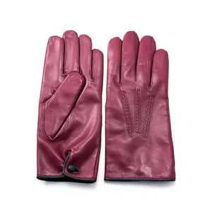 Elegant Leather <b>Gloves</b> for Men Soft <b>Warm</b> Winter Outdoor Casual Fashionable Comfortable Protective Handwear Gear - Product Image 1