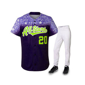 Kit d'uniformes de baseball unisexes personnalisés de haute qualité 100 % polyester respirant, antibactérien, séchage rapide, grandes tailles, fabriqués - Product Image 5