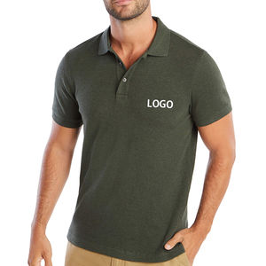 เสื้อโปโลผู้ชายทรงสลิมฟิตแบบลำลอง ผ้าคอตตอนเนื้อนุ่ม ระบายอากาศได้ดี แขนสั้น น้ำหนักเบา มีกระดุม รุ่นพรีเมียมสั่งทำพิเศษ - Product Image 1