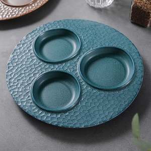 Piatto ecologico in ceramica verde per ristoranti collezione <span class=keywords><strong>di</strong></span> piatti Gourmet in porcellana <span class=keywords><strong>di</strong></span> Plato de Ceramic - Product Image 6