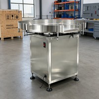 Table tournante réglable en acier inoxydable 304 pour ligne de remplissage et convoyeur d'emballage
