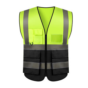 Gilet de sécurité réfléchissant haute visibilité personnalisé Gilet réfléchissant avec bande argentée Gilet de construction pour hommes - Product Image 6