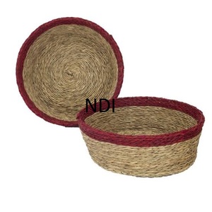 Panier arrondi de stockage de fruits écologique décoratif incurvé à la main panier de fruits design en bois de bambou vente chaude - Product Image 2