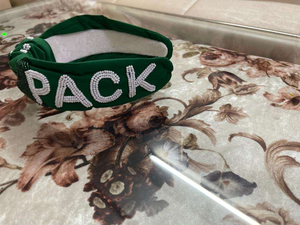 Bandeaux pour femmes, style noué élégant, ornés de perles de rocaille faites à la main - Product Image 3