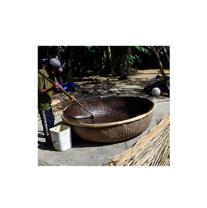 Listo para enviar barco de pesca de bambú redondo tradicional/barco coracle de bambú para turistas/barco Coracle de arte - Product Image 1