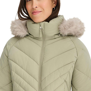 Classic Women's Puffer Jacket Solid Color Winter Waterproof Breathable Hooded Wind Resistant 100% Polyester Filling Outdoor Wear - Product Image 3