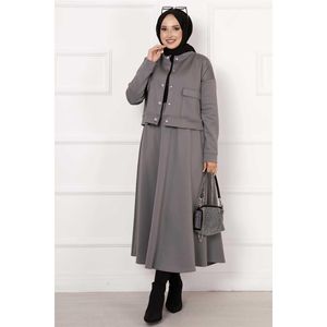 Conjunto de 2 piezas de tela con falda gris - Product Image 2