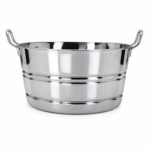 Stainless Steel Ribbed Wine Chiller Ribbed Wine Tub <b>Champagne</b> Chiller Wine Chiller Ice <b>Bucket</b> Beverage Tub for Hot Sale - Product Image 1