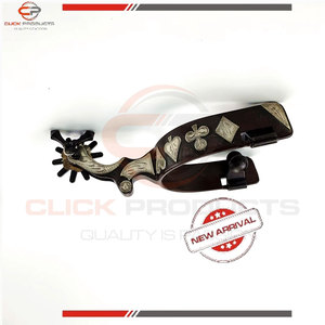 Equipo de equitación al por mayor de fábrica de alta calidad, espuelas decorativas occidentales antiguas con adornos grabados a mano y paleta - Product Image 6