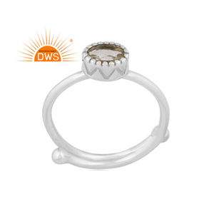 Best Selling Fine Sterling Silver Natural <b>Green</b> Amethyst Gemstone Stackable Ring Custom <b>Jewelry</b> Manufacturer - Product Image 1