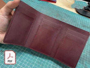 กระเป๋าสตางค์แบบพับสามทบทำจากหนังนิ่มกระเป๋าสตางค์สีดำแบบพับสามทบสำหรับผู้ชาย TDW-0040C - Product Image 5