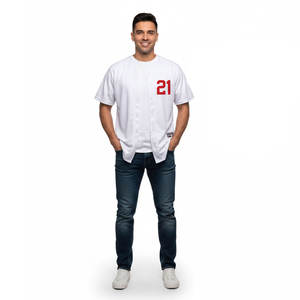 Maillot de baseball pour adulte de haute qualité, en maille respirante en polyester, grande taille, séchage rapide, imprimé, version ville, logo, numéro, style hip-hop - Product Image 2