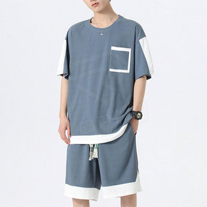 Conjunto de pantalones cortos de verano para hombre, camiseta informal de 2 piezas, conjuntos para hombre, conjuntos de pantalones cortos de talla grande personalizados para hombre - Product Image 2