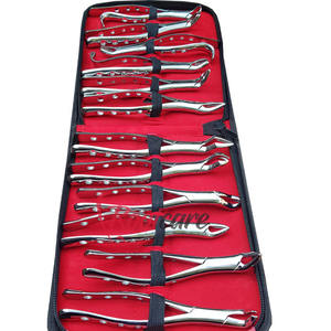 Article de vente chaud Ensemble en acier inoxydable de qualité supérieure de pinces pour adultes d'extraction dentaire Ensemble dentaire molaire inférieure supérieure Instruments chirurgicaux - Product Image 4