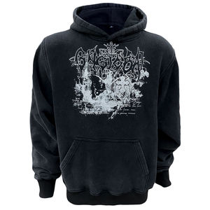 Custom Washed Hoodie OEM Print Logo <b>Retro</b> Oversized Cotton Pullover <b>Sweatshirt</b> Casual Distressed Hoodies For Men - Product Image 1