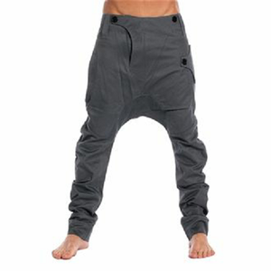 Pantalons de survêtement unisexes de haute qualité, taille élastique personnalisée, entrejambe tombant, respirants, 100% polyester, hiver, uni, design 2 en 1, côté - Product Image 1