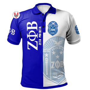 Meilleur prix personnalisé Zeta Phi Beta Sorority respirant Performance polos de golf vêtements pour hommes - Product Image 3
