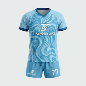 Tenue de volley-ball unisexe pour adultes, coupe confortable, manches courtes, évacuation de l'humidité, 100% polyester, écologique, antibactérien, personnalisable - Product Image 1