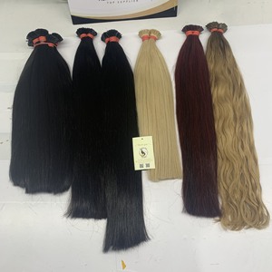 Dernière meilleure qualité Remy vierge cuticule aligné cheveux humains pré-collé kératine i-pointe vagues boucles faisceaux perruques disponibles - Product Image 5