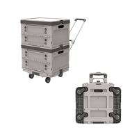 Chariot de courses pliable industriel en aluminium léger et portable Shunhe avec chariot à quatre roues pour les courses et le stockage OEM
