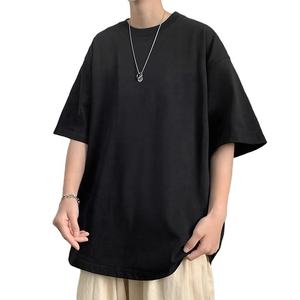 Camisetas básicas de algodón de gran tamaño para hombre, ropa informal estilo Hip Hop, camisetas casuales de manga corta, cuello redondo, transpirable, secado rápido, nuevo logotipo ligero - Product Image 4