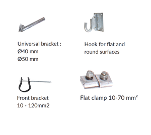 Hot Sale High Quality Front <b>Bracket</b> Installation for Cable From 10 to 120 MM2 Fittings for Self-Supporting Insulated Wires - Product Image 4