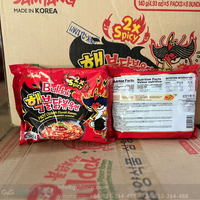 Nouilles Halal Samyangg Poulet super épicé séché (Halal) 140g Poulet chaud Ramen Saveur épicée Rôti épicé Ramyeon