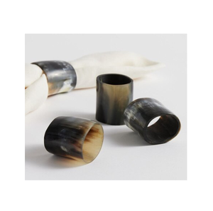 Anneau de serviette en corne de buffle avec logo personnalisé, écologique, en stock, haute qualité, design moderne et classique, taille personnalisée pour la maison et la restauration - Product Image 6