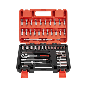53-Piece <span class=keywords><strong>1</strong></span>/4 inch ổ đĩa Metric Bit Ổ cắm mở rộng thanh tự động sửa chữa hộ gia đình lưu trữ Ratchet cờ lê công cụ thiết lập - Product Image 1