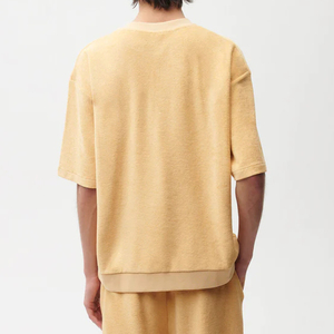 High Quality New Fashion Casual Style Short Sleeve <b>Terry</b> Cloth T-Shirts 260 Grams Fabric Solid Pattern Blank <b>Towelling</b> T-Shirts - Product Image 3