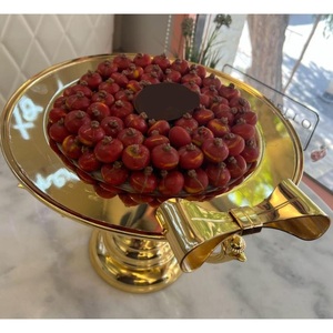 ถาดเสิร์ฟช็อคโกแลตโลหะสีเงินดีไซน์ทันสมัยของตกแต่งโต๊ะจานเสิร์ฟขนมช็อคโกแลตสุดหรู - Product Image 2