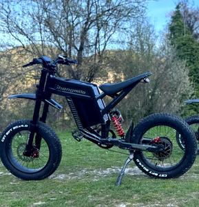 Bicicleta eléctrica de 20'' y 60V de largo alcance, con neumáticos gruesos y suspensión completa, en buen estado. - Product Image 2