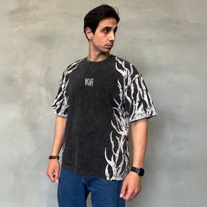 เสื้อยืดผู้ชายทรงโอเวอร์ไซส์ สไตล์สตรีทแฟชั่น วินเทจ เรโทร พิมพ์ลาย แอซิดวอช ผ้าฝ้าย ยอดนิยมขายดีรุ่นใหม่ - Product Image 4